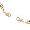 Rhombus Brass Link Bracelet Making AJEW-JB01150-34-2