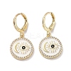 Real 18K Gold Plated Brass Dangle Leverback Earrings EJEW-L269-002G-01-1
