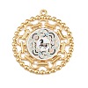 Printed 304 Stainless Steel Pendants STAS-C146-06G-01-1