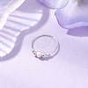 Copper Wire Wrapped Natural Cultured Freshwater Pearl Beads Finger Rings for Women RJEW-JR00775-02-2