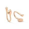Black Cubic Zirconia Fish Cuff Earrings ZIRC-I064-07G-2