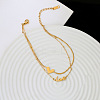 Love Heart 304 Stainless Steel Double Layer Anklets for Women FS-WG96390-01-4