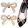 Detachable Alloy Rhinestone Shoe Buckle Clips AJEW-WH0270-311G-1