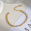 Stainless Steel Oval Link Chain Bracelets for Women QE8040-3-2