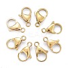 Ion Plating(IP) 304 Stainless Steel Lobster Claw Clasps LS-STAS-H353-F-02G-1
