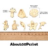 50 Pcs Unfinished Blank Wooden Slices for Painting Arts WOOD-CJC0011-17B-2