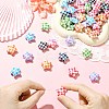 Electroplate Printed Opaque Acrylic Beads MACR-CJC0004-35-1-4