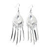 Silver Alloy Chandelier Earrings LS-EJEW-D092-02B-S-1