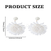 1 Pair 925 Sterling Silver Flower Dangle Stud Earrings EJEW-LP0007-097-2