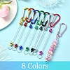 8Pcs 8 Styles Aluminum & Alloy Climbing Carabiners DIY-YW0010-37-3
