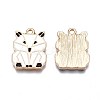 Rack Plating Alloy Enamel Pendants ENAM-S122-87-3