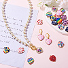 48Pcs 12 Styles Light Gold Tone Alloy Enamel Pendants FIND-TA0005-43-8
