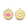 304 Stainless Steel Enamel Pendants STAS-N092-146A-1