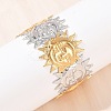 304 Stainless Steel Cuff Bangles for Women BJEW-G757-13GP-2