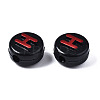 Opaque Black Acrylic Beads X-MACR-Q242-009D-4
