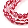 Baking Paint Transparent Glass Beads Strands DGLA-N011-8mm-06-3
