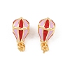 Brass Enamel Pendant Bails KK-H524-13G-1