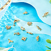 12Pcs 12 Styles Ocean Theme Brass Micro Pave Cubic Zirconia Pendants KK-TA0003-33-6