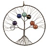Rack Plating Copper Wired Natural Quartz Crystal & Amethyst & Lapis Lauli & Green Aventurine & Red Aventurine & Red Jasper & Tiger Eye Chakra Big Pendants G-P552-02R-1