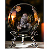 Inner Carving Glass Crystal Ball Diaplay Decoration PW-WG80134-08-1
