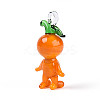 Handmade Lampwork Cartoon Radish Pendants LAMP-T025-10D-2