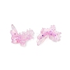 Butterfly with Flower Transparent Resin Cabochons FIND-L019-06D-2