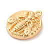 Brass Pendants With Clear Cubic Zirconia KK-S403-03G-2