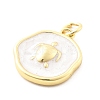 Ocean Theme Brass Enamel Pendants X-KK-Q029-01A-G-2