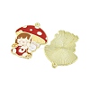 Golden Plated Alloy Enamel Pendants ENAM-Z017-09G-05-2