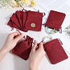 Polyester Imitation Burlap Packing Pouches Drawstring Bags ABAG-BBC0001-02A-04-3
