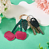 1Pc PU Leather Alloy Keychains KEYC-TA0001-46A-5