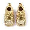 Rack Plating Brass Micro Pave Cubic Zirconia Pendants KK-K341-50G-1