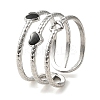 304 Stainless Steel Enamel Open Cuff Rings for Women RJEW-F166-22P-02-1