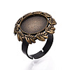 Adjustable Alloy & Iron Bezel Cup Ring Base with Rotatable Tray MAK-T012-01AB-1