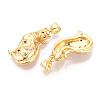 Real 18K Gold Plated Brass Micro Pave Cubic Zirconia Pendants KK-R159-36G-2