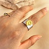 304 Stainless Steel Open Cuff Rings RJEW-K258-08GP-09-1