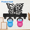 Wood & Iron Wall Mounted Hangers HJEW-WH0055-146-4
