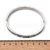 304 Stainless Steel Black Enamel Skin Print Hinged Cuff Bangles for Women SA-CBAC920-04P-5