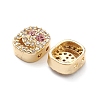 Brass Micro Pave Cubic Zirconia Beads KK-M241-01N-3