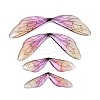 3Pcs Transparent Epoxy Resin Butterfly Wings Cabochons RESI-N045-12B-1