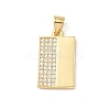 Brass Micro Pave Cubic Zirconia Pendants KK-D426-15B-G-1