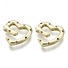 Brass Micro Pave Cubic Zirconia Spring Gate Rings ZIRC-N039-027-NF-3