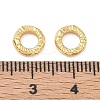 Brass Textured Linking Rings KK-D289-32G-3