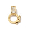 Rack Plating Brass Micro Pave Clear Cubic Zirconia Twister KK-A222-03A-G-1