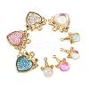 16Pcs 8 Styles Resin Pendants RESI-TA0002-14-3