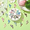 40Pcs 10 Styles Printed Alloy Pendants FIND-CJ0001-96-5