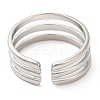 Non-Tarnish 304 Stainless Steel Open Cuff Rings LS-RJEW-K245-84P-2
