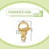 50Pcs PVD Vacuum Plating 304 Stainless Steel Lobster Claw Clasps STAS-DC0017-15-2