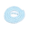 Opaque Solid Color Imitation Jade Glass Beads Strands X-EGLA-A044-P4mm-D06-2
