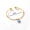 Real 18K Gold Plated 201 Stainless Steel Cuff Bangles LS-BM4462-2-4